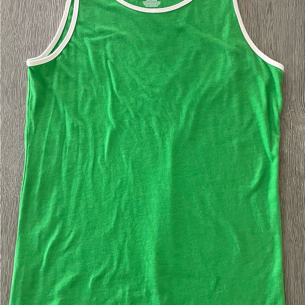 Arizona Jean Company Green and White Tank Top